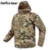 Verwijder Gear Shark Skin Soft Shell Tactical Military Jacket Men Waterdichte Fleece Coat Army Kleding Camouflage Windscheper Jacket 220212