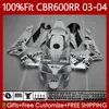 OEM Body For HONDA CBR 600RR 600F5 600CC 03-04 Bodywork 71No.6 CBR 600 RR F5 CC CBR600RR 03 04 CBR600F5 CBR-600 CBR600 RR 2003 2004 Injection mold Fairings Repsol silver