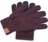 Guantes de punto de 6 colores hombre mujer sólido invernal con guantes portátiles al aire libre cinco dedos guantes táctiles para iPhone 12 P9214643