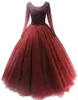 2021 Nieuwe Sexy Lange Mouwen Scoop Kralen Baljurk Quinceanera Jurken Tule Lace-up Sweet 16 Jurk Debutante Prom Party Dress Custom Made 28