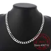 Chaînes 925 Sterling Silver 8mm 16-24 Pouces Hommes Collier Chaîne Latérale Déclaration Atmosphérique Cadeau Fête Jewelry1