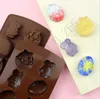 8 siatki wielkanocna silikonowa Formy Formy Formy 3D DIY Bunny Easter Egg Kształty czekoladowe galaretki i cukierki
