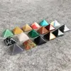 Pyramid Natural Stone Crystal Healing Wicca Spirituality Carvings Stone Craft Square Quartz Turquoise Gemstone Carnelian Jewelry