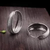 Vintage-Ohrring aus ethnischem Thai-Silber für Frauen, handgefertigt, Twist-Ohrringe aus 925er-Sterlingsilber, Bohemia Brincos-Schmuck