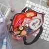 Portable Mesh Transparent toalettartiklar Handväska Stora kapacitet Kosmetiska arrangör Väskor Utomhus Travel Beach Bag Makeup Tote Bag W109