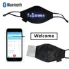 LED Lysande mask Bluetooth Programmerbar Glödmask med PM2.5 Filter Mobiltelefon App Redigera Mönster Julklapp