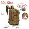 1000d nylon mochila impermeável 30l / 50l outdoor mochila militar esportes táticos camping caminhadas caminhadas trekking saco de caça 202211