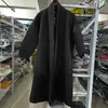 DEAT European High Quality Jacket Autumn Women Large Size Long Loose Black Windbreaker Long Trench Coat WTH1201b 201215