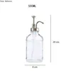 Nordic Glass Lotion Bottle Hem Badrum Vätska Tvål Shampoo Pump Dusch Gelhållare Tom behållare 211222