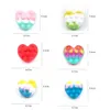 Squeeze Heart Balls Tie Dye push bubble par jouets balle anti-stress cadeaux de la Saint-Valentin poignée de main renforcement du poignet boy177p3451124