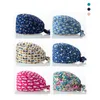 Beanie/Skull Caps Scrubs With Button Cartoon Printed Adjustable Reuseable Working Hats Casual Unisex Bouffant Breathable Hat Accessories1