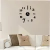 Horloges murales chinois anglais numéro bricolage maison salon chambre autocollants 3D décoration mode Quartz Clock1