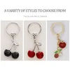 Keychains mode utsökta söta frukt Strawberry körsbärslegering Keychain Pendant Studentväska Key Tillverkare Spot U8F2