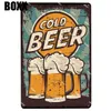 2022 Nieuwe Grappige Koud Bier Huis Metalen Schilderen Borden Plaque Vintage Pub Bar Decor Wijn Plaat Poster Home Decor art Wall Sticker