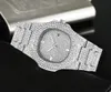 Модные мужские часы Iced Out, бриллиантовая сталь, хип-хоп, мужские часы, лучший бренд, роскошные золотые часы, reloj hombre relogio masculino 210407263h