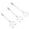 BBQ Tools Stainless Steel Scissors Type Grilled Food Clip Barbecue Accessories Portable Tongs Outdoor Kitchen Gadget XB1