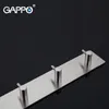 Gappo Robe Goks 4 Roupas gancho de aço inoxidável ganchos de montagem na parede Torre do banheiro Montagem de parede Montagem multifuncional cabide T200717
