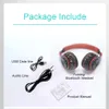 B39 Wireless Bluetooth Headphones LED Colorful Breathing Lights Foldable Headset Stereo Headband Earphones With Mic Support TF Card Mp3