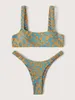 Sexig mikro bikini 2022 Kvinnor Orange Leopard Push Up Vaded Thong Baddräkt Kvinna Klipp ut Baddräkt Swimwear Trajes de Bano