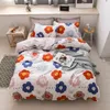 Couverture de couette nordique Ensemble floral moderne couple lit housse de couette drap de lit et taie d'oreiller ensemble de literie king size simple double LJ201015