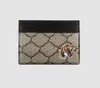 Nouveau design populaire portefeuille en cuir masculin des sacs de carte imprimées abeilles Tiger Snake Mens Small Credit Card Wallet 285r