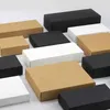 Kraft Black White Paper Box فارغ فارغ هدايا التغليف مربع مربع من الورق المقوى مع هدية الغطاء صناديق كرتون كبيرة H1231250J