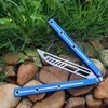 kraken orange blue black Butterfly trainer training knife Aluminum Alloy handle tactical folding pocket knife