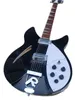 , guitare électrique Rick 360 12 cordes de haute qualité, peinture noire, personnalisable sur demande