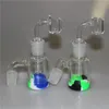 Hookah Glass ash catcher with 14mm 18mm male joint quartz banger 7ml silicone container ashcathers for glass water pipe beaker bong