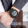 Skmei 10 -årig batteri digitala klockor man bakgrundsbelysning Dual Time Sport Big Dial Clock Waterproof Silica Gel Men's Watch Reloj 15177s