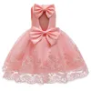 Nyfödd baby flicka prinsessa klänning födelsedagsgåva aktivitet halter båge födelsedagsfest boll klänning 0-5 år gamla barnkläder LJ201221
