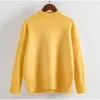 Casual Turtleneck Pullover Sweaters Women Autumn Winter Long Sleeve Warm Knitted Jumper Elegant Loose White Female Sweaters 201225