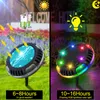 Lumières solaires au sol extérieur jardin cour patio disque lumière multicolore auto-changeant 10LED étanche éclairage de paysage enterré