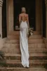 Sexy Simple Beach Mermaid Wedding Dress Spaghetti Straps Backless Full Length Bohemian Country Summer Formal Gown Bride Gowns Robe Dresses