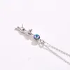 Zemior 925 Sterling Zilver Sexy Kitten Blauw Crystal Hanger Ketting Aantrekkelijke Kitty Dames Kettingen Unieke fijne sieraden 2021 Q0531