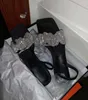 Sandales pour femmes à la mode Flash à talons hauts avec diamants Designer Sandal chaussures noires pantoufle