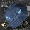 Único à prova de vento 3brela chuva mulheres homens camada dupla grande 10k guarda-chuvas de negócios macho grade escuro paraguas família viagem parasol 201218