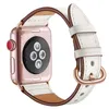 Rose Gold Bluckle oryginalny skórzany zespół zegarków do Apple Watch Series 1 2 3 4 5 6 7 8 SE Kobiety 38 mm 40 mm inteligentne opaski sportowe dla mężczyzn 42 mm 44 mm Watch Band