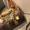 2022 جديد بوسطن خمر حقيبة يد وسادة أكياس مصمم مصمم crossbody حقيبة الكتف الكلاسيكية زهرة الطباعة المرأة حقيبة