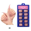 Full Finger Nail Tips Ballet False Nails 100pcsbox Solid Colorful French Style 2021 New Design2951323