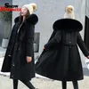 -35 gradi Pelliccia da donna invernale all'interno del cappotto parka Addensare Cappotti con collo di pelliccia grande super caldo Parka casual da donna invernale 201214