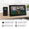 Wall Clock Digital Weather Station 3 Sensor Wireless Indoor Outdoor Thermometer Hygrometer Barometer Forecast Modern Watch -40 220115