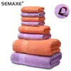 Conjunto de toalhas de banho de luxo semáxe, 2 grandes toalhas de banho, 2 toalhas de mão, 4 washcloths. Algodão altamente absorvente toalhas de banheiro (pacote de 8) 201026