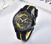 Luxury Sports Racing car F1 Formula Rubber Strap Stainless steel Quartz es for Men Casual Wrist Watch Clock281j