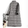 Sedutmo зимний длинный плюс размер женские уборные куртки ультра легкое пальто тонкий двухсторонний плед пружины тонкий фуговая куртка LJ201021
