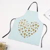 Fashion Printing Apron Pure Cotton Bronzing Love Men And Women Home Kitchen Aprons Sleeveless Waterproof Baking Tool