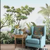 American Wallpapers Tropical Garden Living Room Dining TV Tła Tapeta Dostosowane