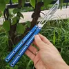 kraken orange blue black Butterfly trainer training knife Aluminum Alloy handle tactical folding pocket knife