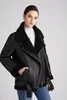 Winter Moto Biker Sheepskin Coats Women Thicken Faux Leather Fur Coat Female Fur Lining Leather Jacket Jacket 201224