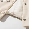 yiyiyouni冬の温かいコットンライナー革のジャケット女性カジュアルな肥厚パッド入りパーカー女性特大のソリッドコート女性201201